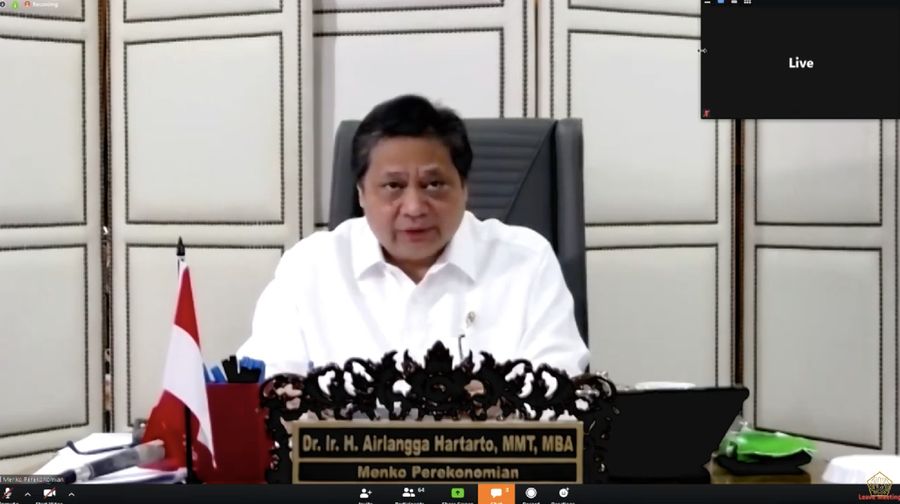 Konfrensi Pers Menteri Koordinator Bidang Perekonomian, Airlangga Hartarto terkait Stimulus Ekonomi pada Rabu (01/04) (Youtube Kementerian Keuangan)