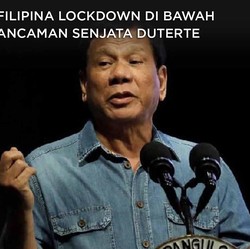 Filipina Lockdown, Duterte Ancam Tembak Warga yang Keluyuran