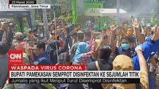 VIDEO: Bupati Pamekasan Semprot Disinfektan ke Sejumlah Titik