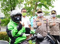 BRI & Korlantas Polri Pakai Drone Buat Cek Suhu Tubuh Driver