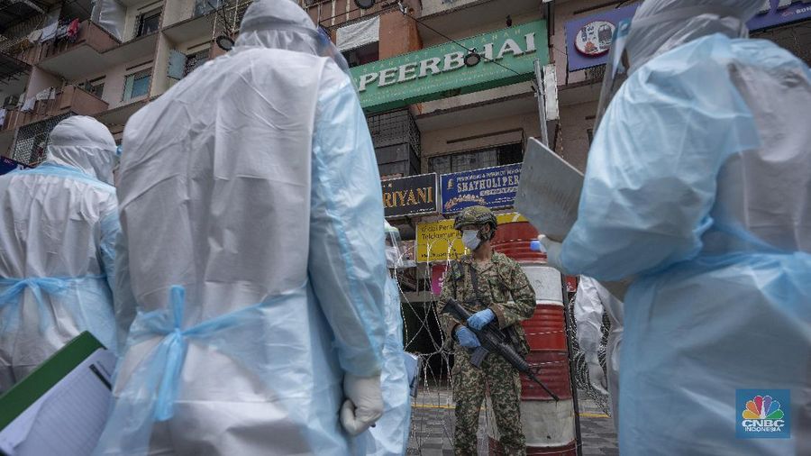 Pembatasan Sosial di Malaysia (AP/Vincent Thian)