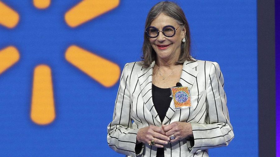 Alice Walton, daughter of Wal-Mart founder Sam Walton, attends the Wal-Mart shareholder meeting in Fayetteville, Ark., Friday, June 5, 2015. (AP Photo/Danny Johnston)