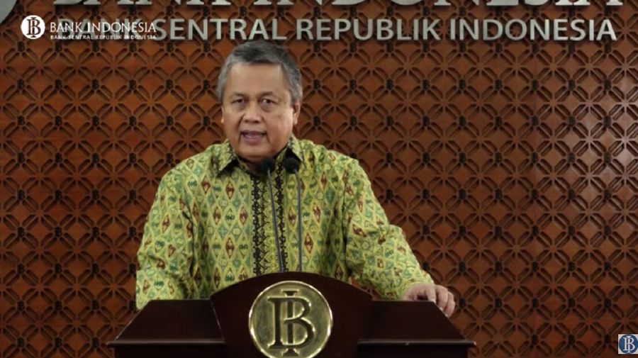 Gubernur BI Perry Warjiyo menyampaikan perkembangan ekonomi terkini (Youtube Bank Indonesia)