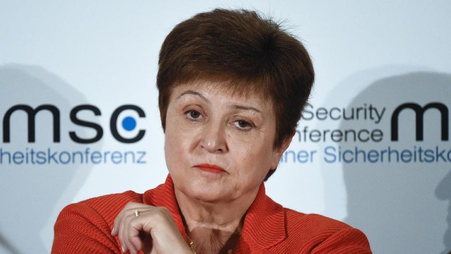 FILE - In this Feb. 14, 2020 file photo, Kristalina Georgieva, Managing Director of the International Monetary Fund, attends a session on the first day of the Munich Security Conference in Munich, Germany.   Georgieva said Friday, March 27,  it is clear that the global economy has now entered a recession that could be as bad or worse than the 2009 downturn.  She said the 189-nation lending agency was forecasting a recovery in 2021, saying it could be a “sizable rebound.” But she said this would only occur if nations succeed in containing the coronavirus and limiting the economic damage(AP Photo/Jens Meyer, File)