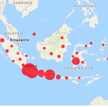 Penampakan Peta Indonesia yang Tersengat Corona 33 Provinsi!