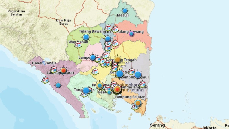 Kasus COVID-19 tersebar di 33 provinsi. Provinsi DKI Jakarta memuat kasus paling banyak.