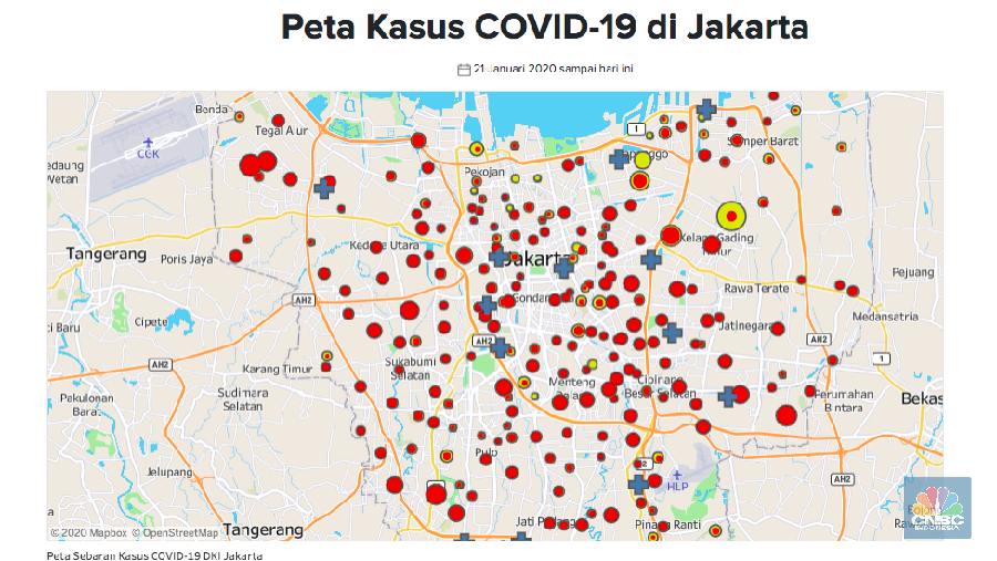 Peta Corona Jakarta 13 April 2020