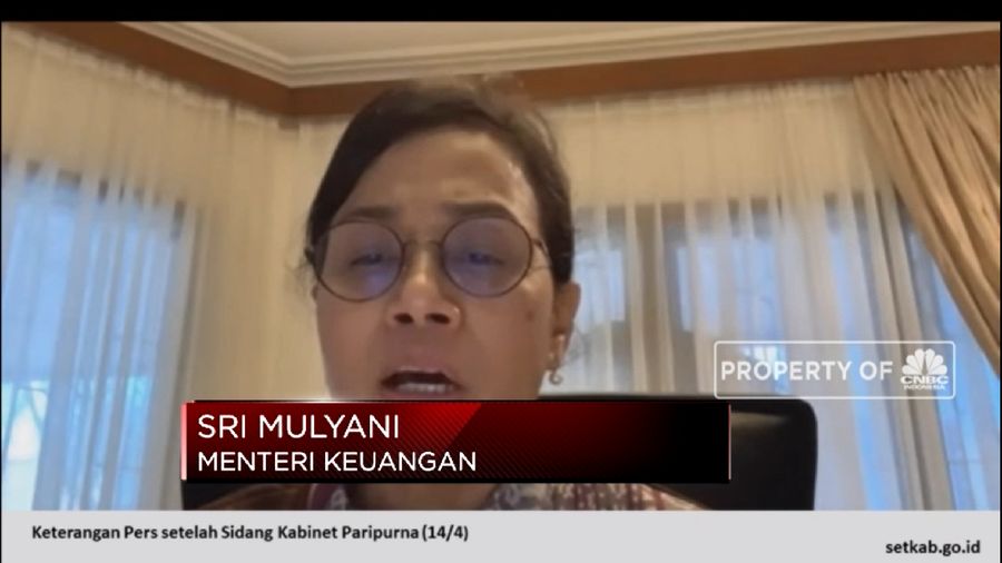 Menteri Keuangan Sri Mulyani menjelaskan soal THR untuk ASN, anggota TNI/Polri dan pensiunan