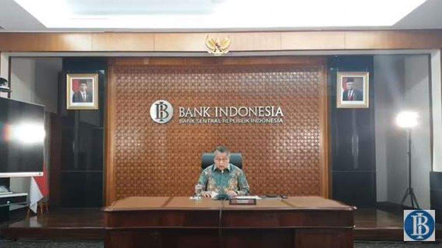 Gubernur BI Perry Warjiyo di Live Streaming Pembacaan Hasil Rapat Dewan Gubernur (RDG) BI