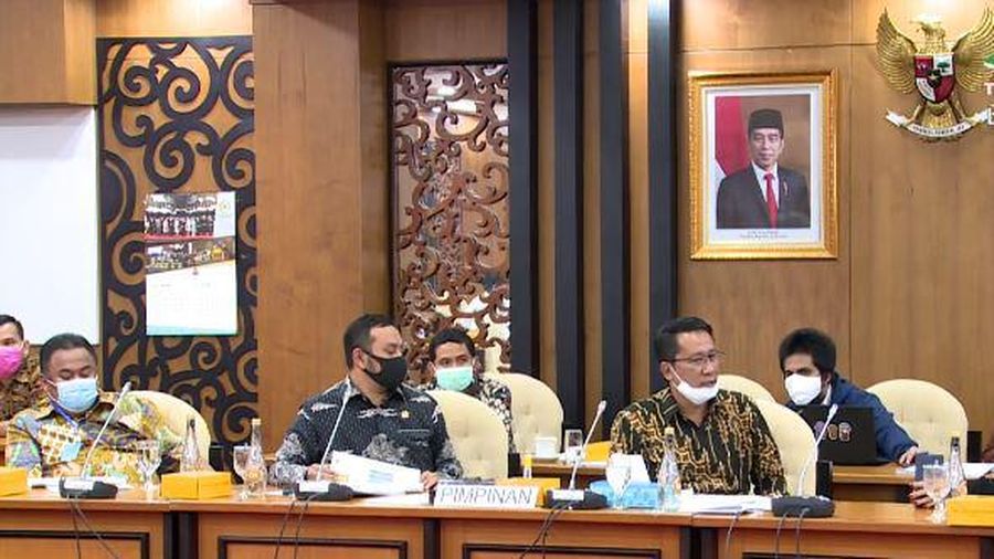 Baleg DPR RI Raker Virtual Dengan Pemerintah Tentang RUU Cipta Kerja. (TV Parlemen)