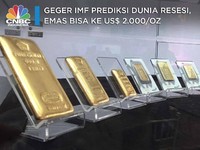 Geger IMF Prediksi Dunia Resesi, Emas Bisa ke US$ 2.000/Oz