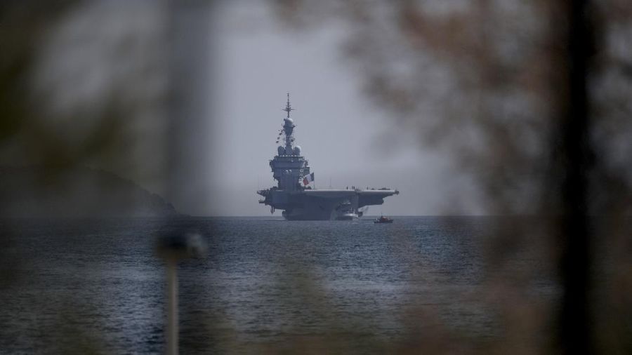Kapal Induk Tenaga Nuklir di Prancis Charles de Gaulle Terserang Covid-19 (AP/Daniel Cole)AP/Daniel Cole