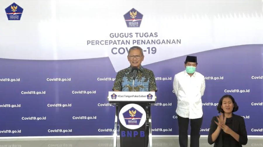 Achmad Yurianto selaku Juru Bicara Pemerintah Covid-19. (Dok: BNPB)