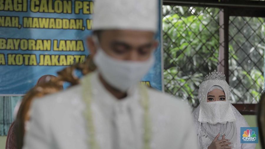 Pernikahan di Tengah Pandemi Covid-19 (CNBC Indonesia/Muhammad Sabki)