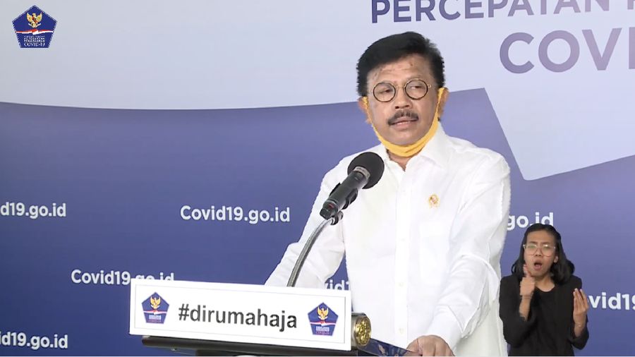 Menkominfo Johnny G Plate (BNPB)