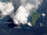 NASA Rilis Foto Gunung Anak Krakatau Saat Meletus Dari Dekat