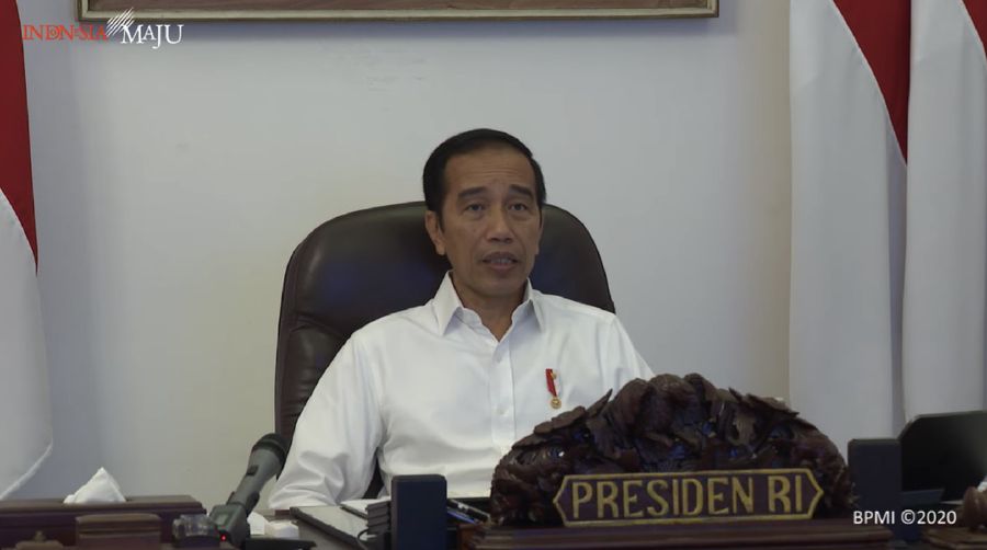 Presiden Jokowi Ratas Antisipasi Kebutuhan Bahan Pokok, Istana Merdeka, 21 April 2020 (BPMI)