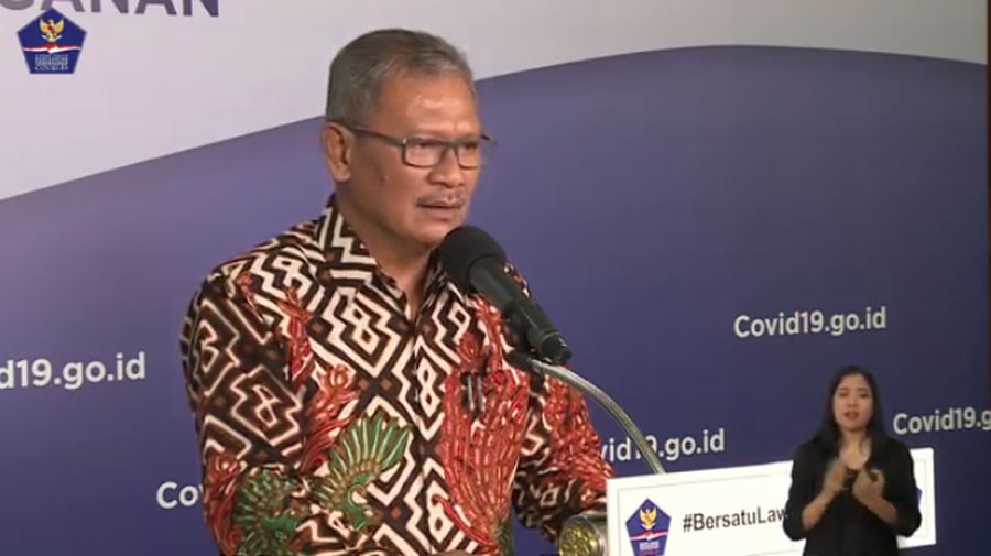 Juru Bicara Pemerintah untuk Penanganan Covid-19 Achmad Yurianto  (Youtube BNPB Indonesia)