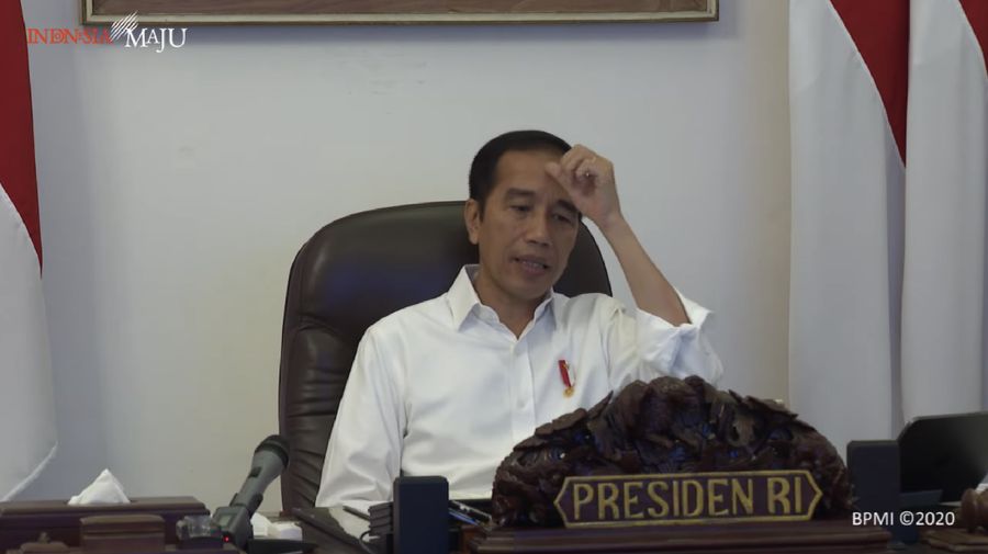 Presiden Jokowi Ratas Antisipasi Kebutuhan Bahan Pokok, Istana Merdeka, 21 April 2020 (BPMI)