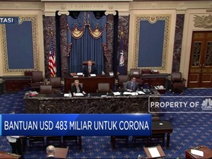 Senat AS Menyetujui Paket Bantuan USD 483 Miliar untuk Corona