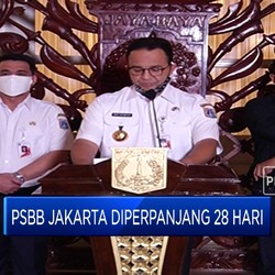 Anies Perpanjang PSBB 28 Hari, Pelanggar Kena Sanksi