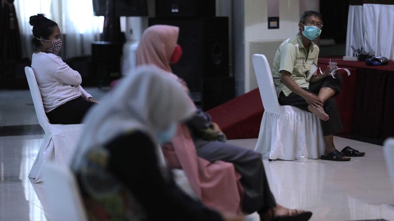 Pelayanan Pegadaian ditengah Pandemi Covid-19. (CNBC Indonesia/Muhammad Sabki)