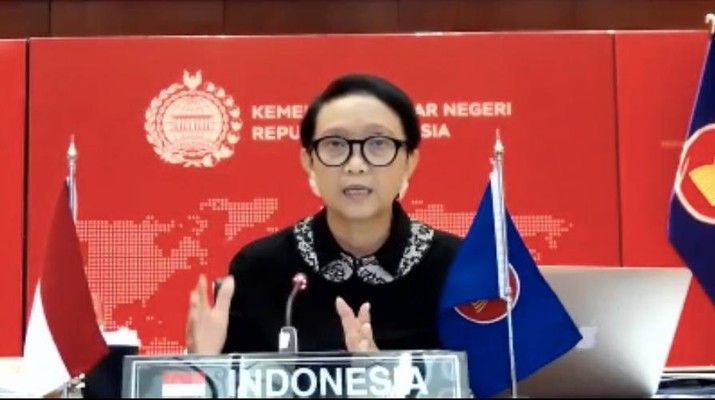 Menteri Luar Negeri RI, Retno Marsudi (Screenshot)