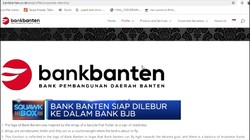 Bank Banten Siap Lebur ke Dalam Bank BJB