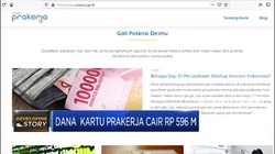 Dana Kartu Pra Kerja Cair Rp 596 M
