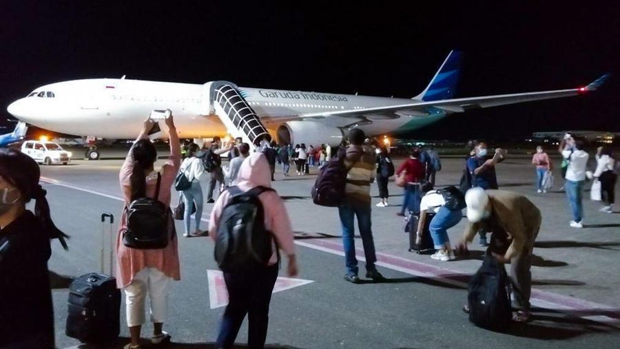 KBRI Colombo Repatriasi 335 Pekerja Migran Indonesia ke Denpasar dengan Garuda Indonesia. Dok: KBRI