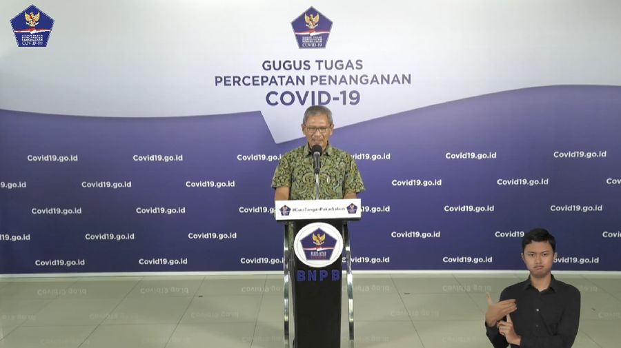 Achmad Yurianto selaku Juru Bicara Pemerintah Covid-19. (Dok: BNPB)