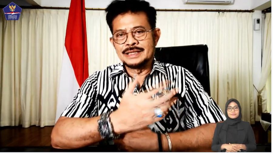 Menteri Pertanian Syahrul Yasin Limpo (Youtube BNPB Indonesia)