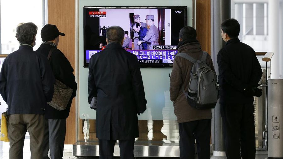 In this Tuesday, Aug. 14, 2012 file photo provided by China's Xinhua News Agency, Jang Song Thaek, North Korea's vice chairman of the powerful National Defense Commission, attends the third meeting on developing the economic zones in North Korea, in Beijing. Two South Korean lawmakers say they were told by intelligence officials that two associates of North Korean leader Kim Jong Un's powerful uncle Jang were executed last month. They say the uncle has not been seen in public since then and may have been dismissed. There was no way to independently confirm the report about Jang. (AP Photo/Xinhua, Li Xin, File)  NO SALES