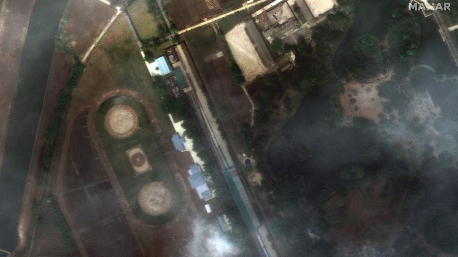 This Wednesday, April 15, 2020, satellite image provided by Airbus Defence & Space and annotated by 38 North, a website specializing in North Korea studies, shows overview of Wonsan complex in Wonsan, North Korea. Recent satellite photos show a train probably belonging to North Korean leader Kim Jong Un has been spotted on the country’s east coast amid mounting speculation about his health. (Airbus Defence & Space and 38 North, Pleiades©CNES 2020, Distribution Airbus DS via AP)