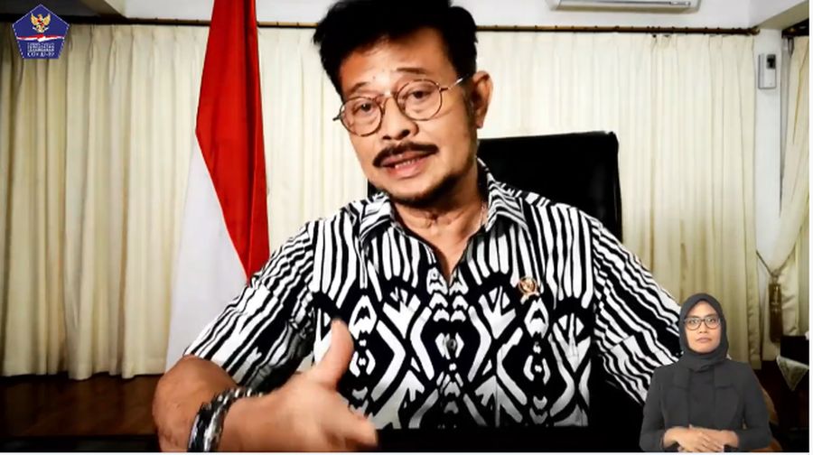Menteri Pertanian Syahrul Yasin Limpo (Youtube BNPB Indonesia)