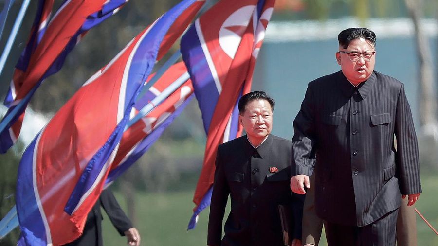 FILE - In this April 13, 2017,choech file photo, North Korean leader Kim Jong Un, right, and Choe Ryong Hae, vice-chairman of the central committee of the Workers' Party, arrive for the official opening of the Ryomyong residential area, in Pyongyang, North Korea. With North Korea saying nothing so far about outside media reports that leader Kim Jong Un may be unwell, there’s renewed worry about who’s next in line to run a nuclear-armed country that’s been ruled by the same family for seven decades. (AP Photo/Wong Maye-E, File)