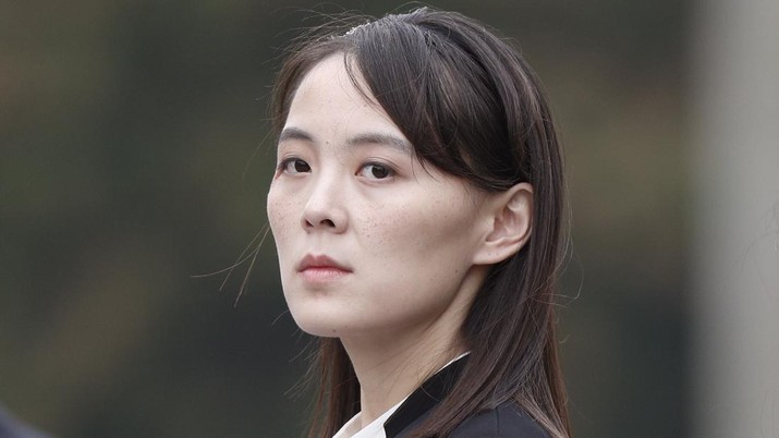 FILE - In this March 2, 2019, file photo, Kim Yo Jong, sister of North Korea's leader Kim Jong Un attends a wreath-laying ceremony at Ho Chi Minh Mausoleum in Hanoi, Vietnam. In her first known official statement, Kim Jong Un on Tuesday, March 3, 2020, leveled diatribes and insults on South Korea for protesting over her country's latest live-fire exercises. Believed to be in her early 30s, Kim Yo Jong is in charge of propaganda affairs and has frequently appeared at her brother’s major public events including summits with U.S. President Donald Trump and other regional leaders. (Jorge Silva/Pool Photo via AP, File)
