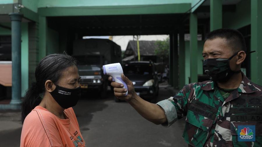 ATM Beras Gratis Untuk Warga Tedampak Covid-19. (CNBC Indonesia/Andrean Kristianto)