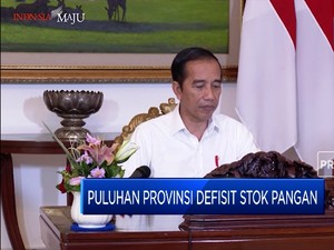 Jokowi Ungkap Stok Pangan Defisit di Puluhan Provinsi
