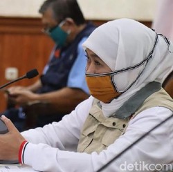 Kasus Melonjak, Khofifah Pede Puncak Covid-19 Jatim di Mei