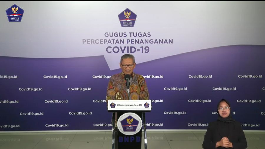 Screenshot/Jubir Covid-19 Achmad Yurianto (BNPB)