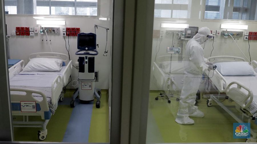 Perlengkapan medis ICU dan HCU untuk penanggulangan Covid-19 di RSUPN Dr. Cipto Mangunkusumo, Jakarta. (CNBC Indonesia/Muhammad Sabki)