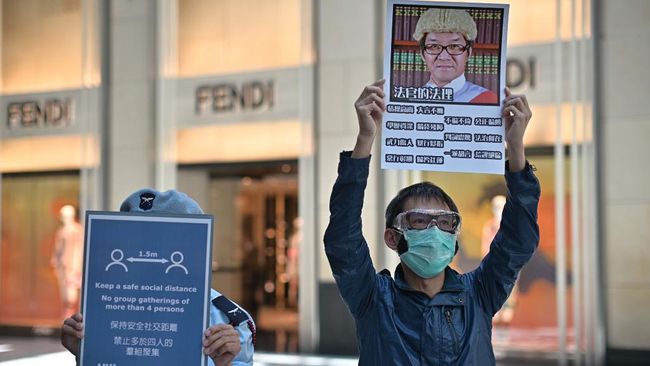 Pedemo Hong Kong Tetap Gelar Aksi Hari Buruh di Tengah Corona