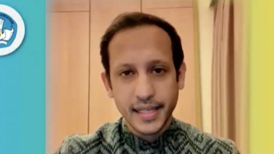 Menteri Pendidikan Nadiem Makarim (Screenshot BNPB)