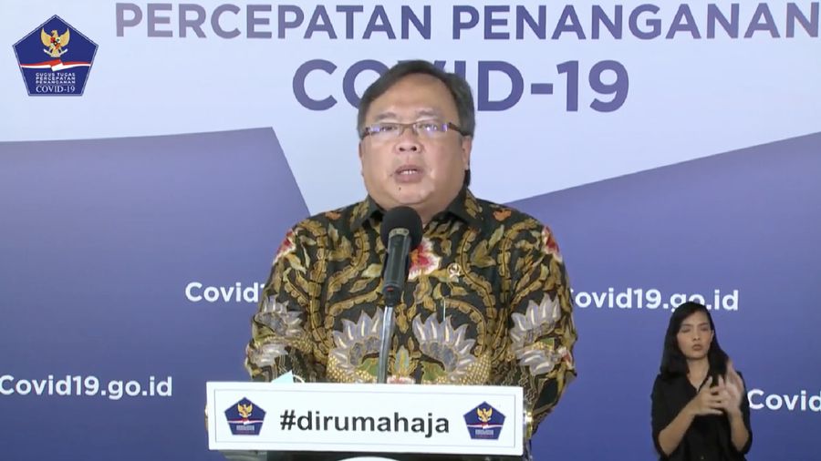 Inovasi Teknologi Untuk Respon Pandemi COVID-19, bersama Bambang Brodjonegoro, Menteri Riset dan Teknologi Republik Indonesia/Kepala Badan Riset dan Inovasi Nasional. (BNPB)
