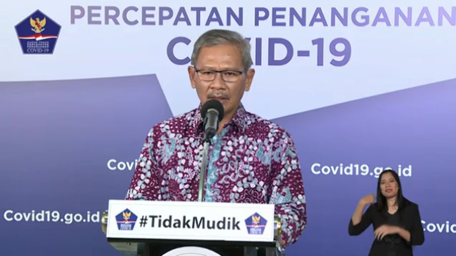Juru Bicara Pemerintah untuk Penanganan Covid-19 Achmad Yurianto (Youtube BNPB Indonesia)