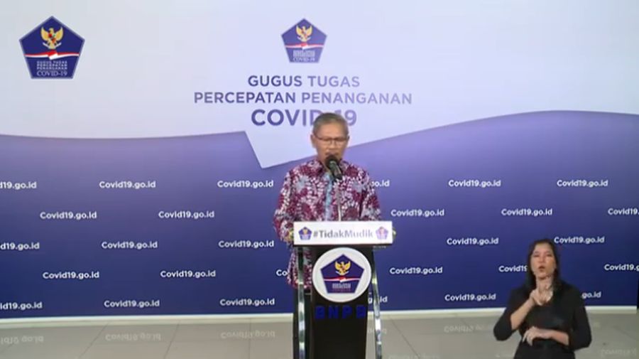 Juru Bicara Pemerintah untuk Penanganan Covid-19 Achmad Yurianto  (Youtube BNPB Indonesia)