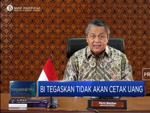 Bos BI tegaskan Tidak Akan Cetak Uang