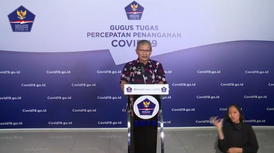 Juru Bicara Pemerintah untuk Penanganan Covid-19 Achmad Yurianto  (Youtube BNPB Indonesia)