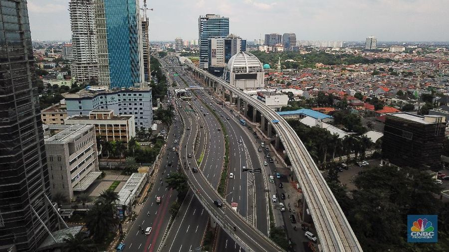 Lalu Lintas di Jakarta (CNBC Indonesia/ Andrean Kristianto)